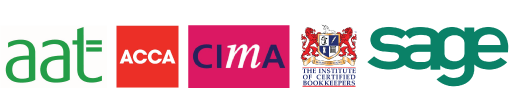 Logos partners - AAT Courses, ACCA distance learning, CIMA Courses, SAGE home study