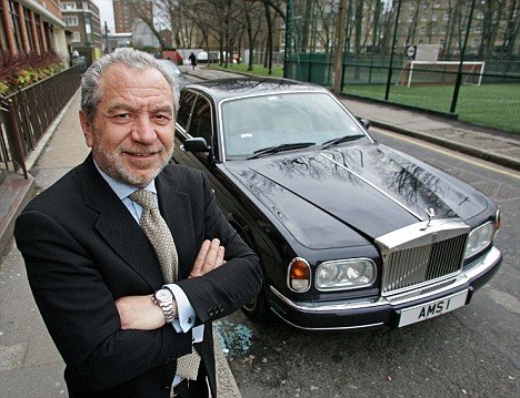 SIR ALAN SUGAR AND HIS ROLLS ROYCE, BRITAIN – 09 MAR 2005 CAR Ma