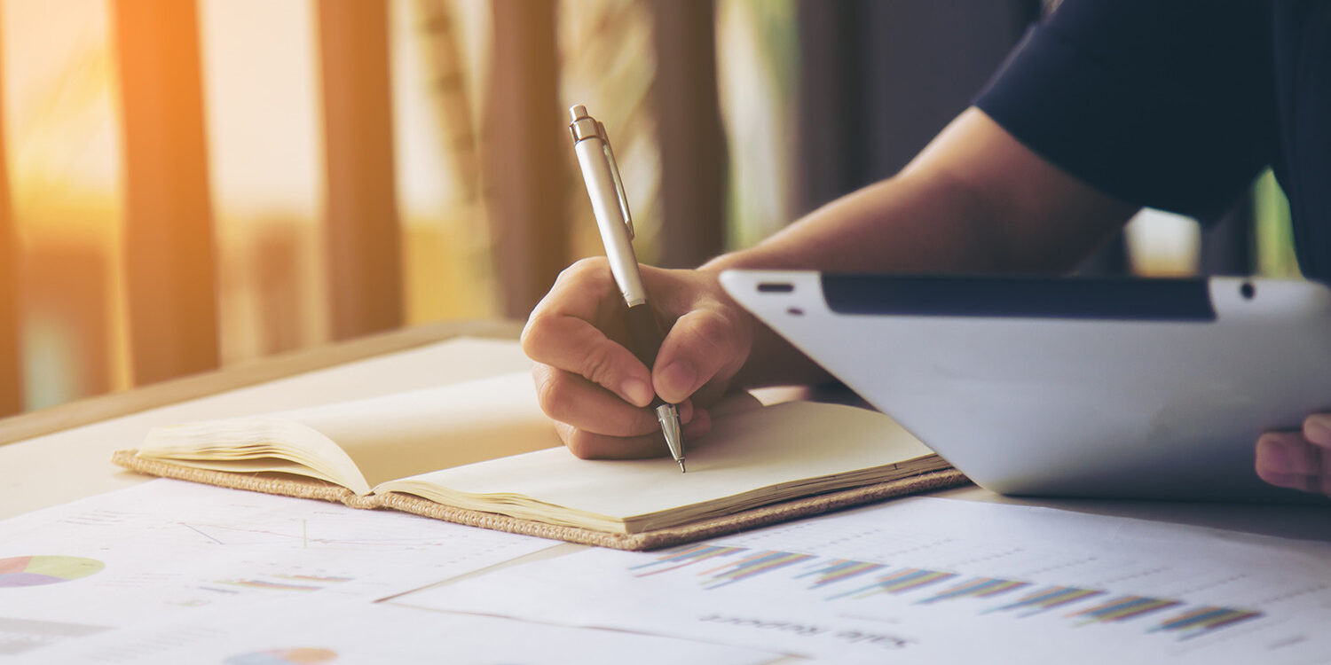 Business women signature at document Booking AAT assessments