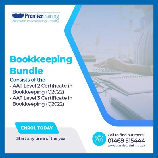 AAT Level 3 Certificate in Bookkeeping Q2022 Course. Bookkeeping Bundle