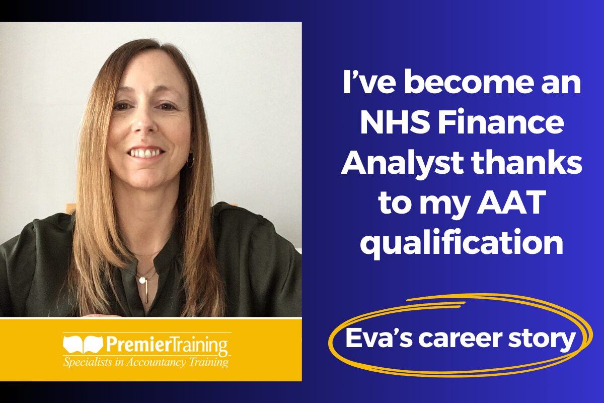 Eva Christian's AAT qualifications have helped her become an NHS Finance Analyst.