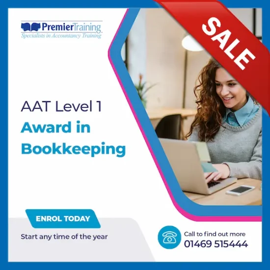 Sale: AAT Level 1 Award in Bookkeeping with Personal Tutor Support - £135